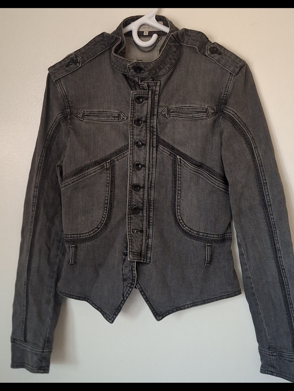 Stella McCartney Multi Detail Belted Denim Jacket Size 42